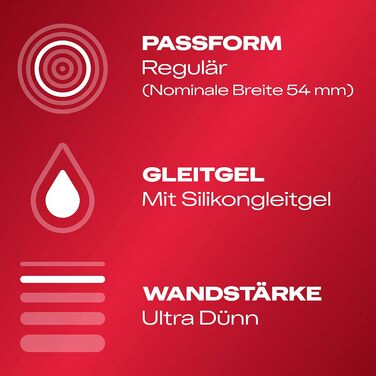 Презервативи Durex Gefühlsecht Ultra, ультратонкі, 54 мм, 8 шт