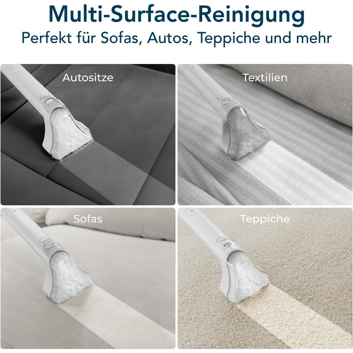 Засіб для чищення мяких меблів та пилосос для вологого прибирання Компактний засіб для чищення килимів та текстилю Засіб для чищення килимів, мяких меблів, автомобільних сидінь та диванів