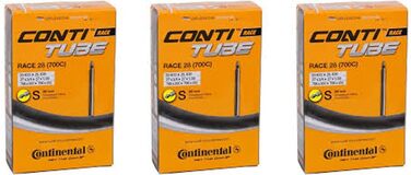 Велосипедні камери Continental Race з довгим вентилем, чорні, 28 (700c) x 20-25c, 80 мм