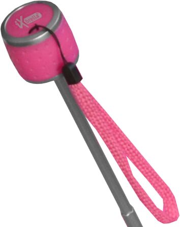 Жіноча складна парасолька з великим дахом - екстра світлий - неоново-рожевий