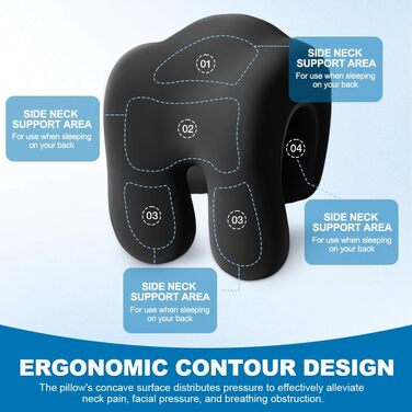 Підголівник для офісного крісла, підтримка шиї з ефектом пам&39яті, підголівник для дивана/кушетки, підголівник для офісного крісла, подушка для шиї для офісного крісла/обертового крісла, інвалідний візок (чорний)