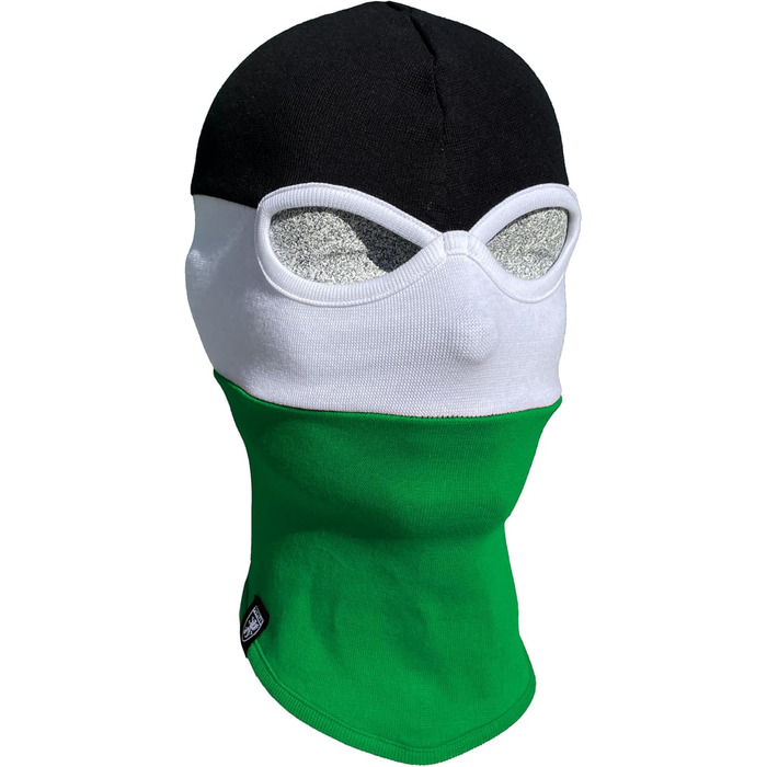 Балаклава PGWEAR у смужку та однотонні кольори Унісекс, один розмір Чорний, білий, червоний, синій, жовтий, зелений (чорний/білий/зелений)