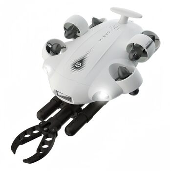 Підводний дрон FIFISH V-EVO 4K з роботизованою рукою, фіксацією зору на основі штучного інтелекту, всенаправленим рухом на 360, зануренням на 100 м, підводним ROV (додаткова роботизована рука)