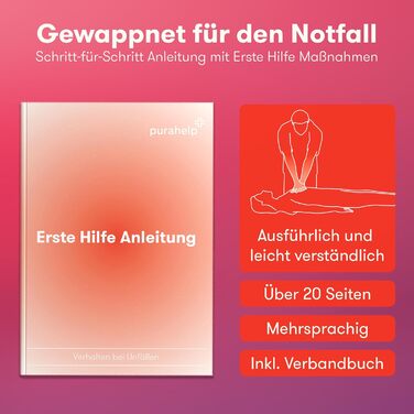 Автомобільна комбінована сумка PURAHELP відповідно до чинного стандарту 2024 DIN 13164 (відповідає StVO) - Вкл. попереджувальний т