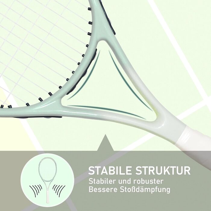 Тенісна ракетка OGEENIER 27" для дорослих – легка, зелена, для початківців та аматорів