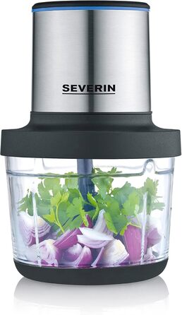 Акумуляторний універсальний подрібнювач, мультишредер для грубого та дрібного подрібнення, подрібнювач з широким набором аксесуарів, нержавіюча сталь чорного матового/матова, KM 3866