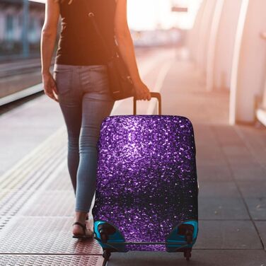 Чохол для валізи BREAUX Ліловий блиск, двосторонній дизайн, білий, маленький