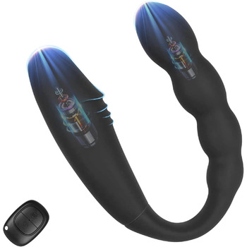 Вібратор YcsLust подвійний, U-подібний для вагіни, анусу та клітора, з дистанційним керуванням