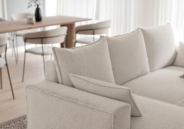 Кутовий диван з функцією сну Tobi 246x145 см - Диван - Диван з ящиком для зберігання - Кутовий диван - L-подібний - Диван-ліжко - Диван-ліжко з ящиком для зберігання - Універсальний (Centaur 01 Бежевий)