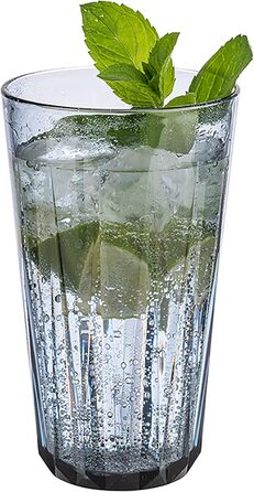 Набір з 6 високоякісних пластикових стаканчиків Tritan об'ємом 0,5 л, без вмісту бісфенолу, з кришталевого скла, ударостійкі багат