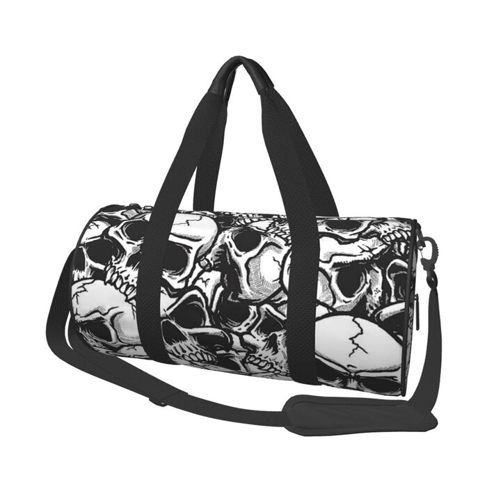 Спортивна дорожня сумка з дизайном черепа, унісекс, велика сумка для подорожей та спорту