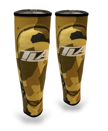 Захисні щитки для гомілок TLA Stop Shot Enduro MTB - Захисні щитки для гомілок MTB, сертифіковані SAS-Tec CE - Аксесуари та захист ніг та гомілок для даунхілу BMX, камуфляж / пісок