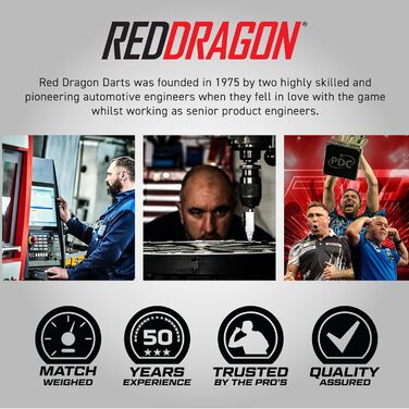 Набір дротиків RED DRAGON Javelin Black Series Professional Steel з льотками та древками 24.0 грами