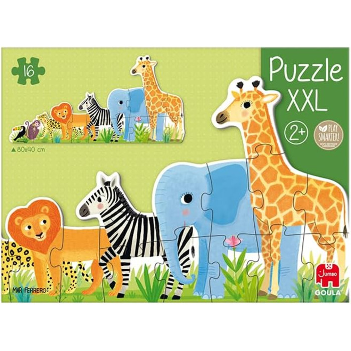 Пазл XXL&39 - Джунглі, від малого до великого, від 2 років, 53426 - &39