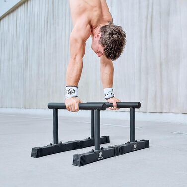 Ручки для стійки на руках, сталеві, нековзні, турніки для віджимань, витримує навантаження 250 кг - Обладнання для калістеніки для тренажерного залу, власна вага - Опора для стійки на руках для приміщень та вулиці, квадратний стиль