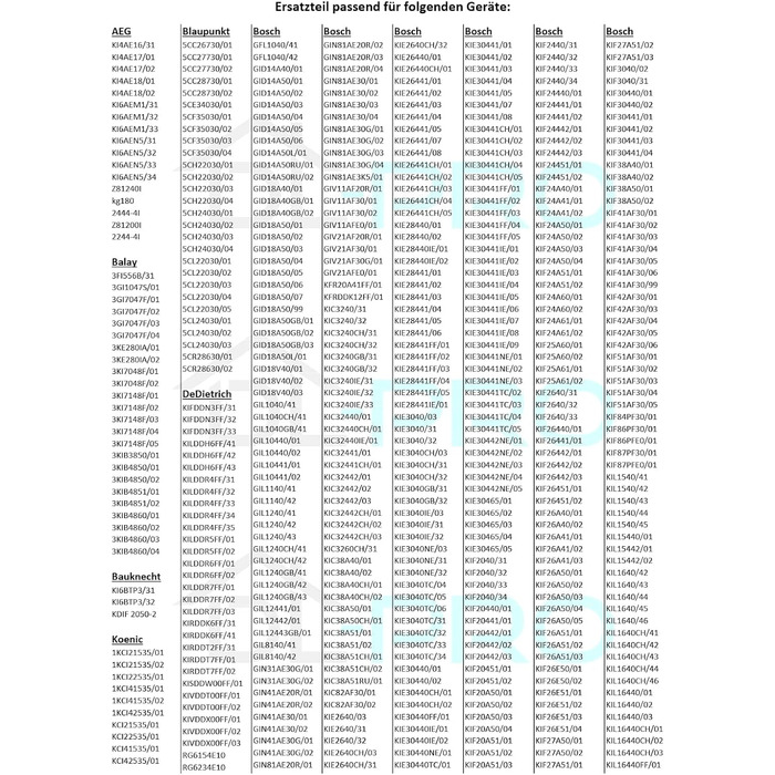 Петлі для холодильника DL-pro (2 шт.), сумісні з Bosch, Siemens, Miele, Neff, AEG, Electrolux (481147, 5546050, 407131425/8) - запчастини для вбудованих холодильників/морозильників