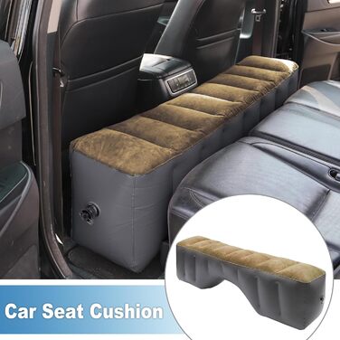 Автомобільний матрац, килимок для сну, надувний матрац для дрімоти під час подорожей, коричневий/сірий