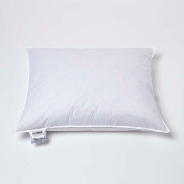 Комплект із 2 пір&39яних подушок Homescapes 60x70 см, подушки з качиного пера, подушки для сну з бавовняним чохлом, м&39які подушки для ліжка, які можна прати