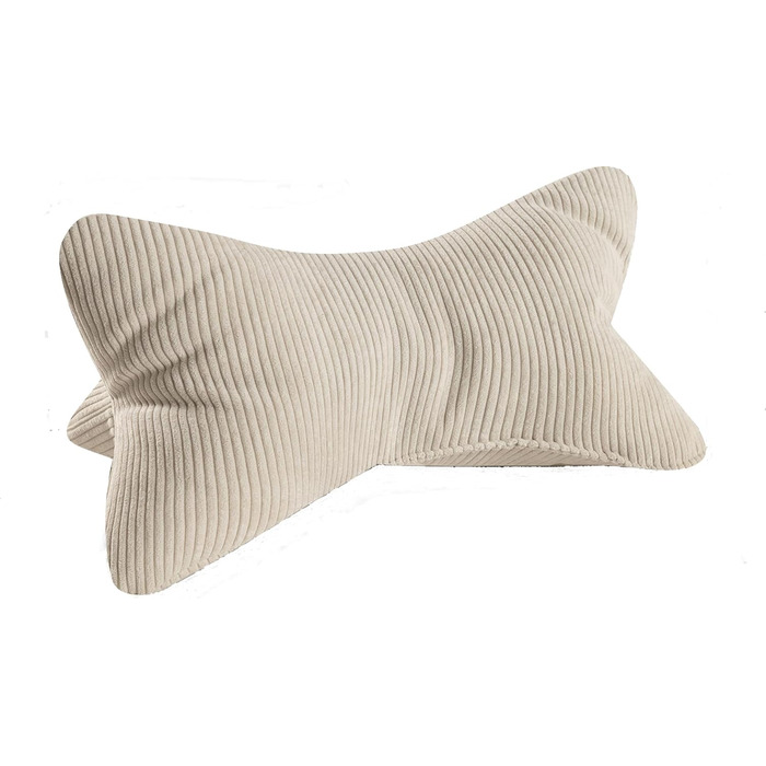 Подушка для читання Selma Cord Look, ергономічна форма для підтримки шиї або попереку, гнучка опора для книг, електронних книг або планшетів (натуральна)