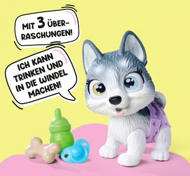 Прибл. 15 см) - іграшкова собака з функцією пиття та змочування для дітей від 3 років - інтерактивна тварина-немовля з ігровими ак