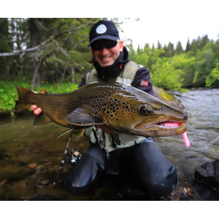 Стартовий набір Libra Lures Fatty D Worm Tournament 55 мм 20 мяких приманок для форелі 10 кольорів з ароматом криля набір гумових приманок герметичний контейнер ідеально підходить для лову форелі