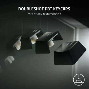 Оптична ігрова клавіатура практично без затримок (оптичні перемикачі, що клацають, клавіші Doubleshot PBT, підставка для долоні) Q