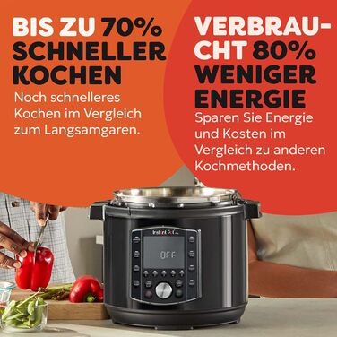 Мультиварка-скороварка Instant Pot Pro 10-в-1, 5,7 л, чорна