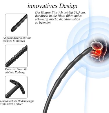 Набір уретральних дилататорів BDSMAGE, з шприцом, 25 см, силікон, стимуляція простати, діаметри 6,7,9 мм, 3 шт.