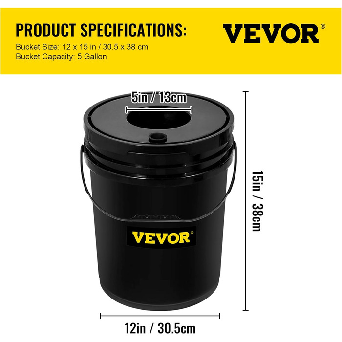 Гідропонна система вирощування, глибоководна культура 5 галонів 8 відер, система DWC з повітряним насосом, повітряними каменями та індикатором рівня води для листових овочів