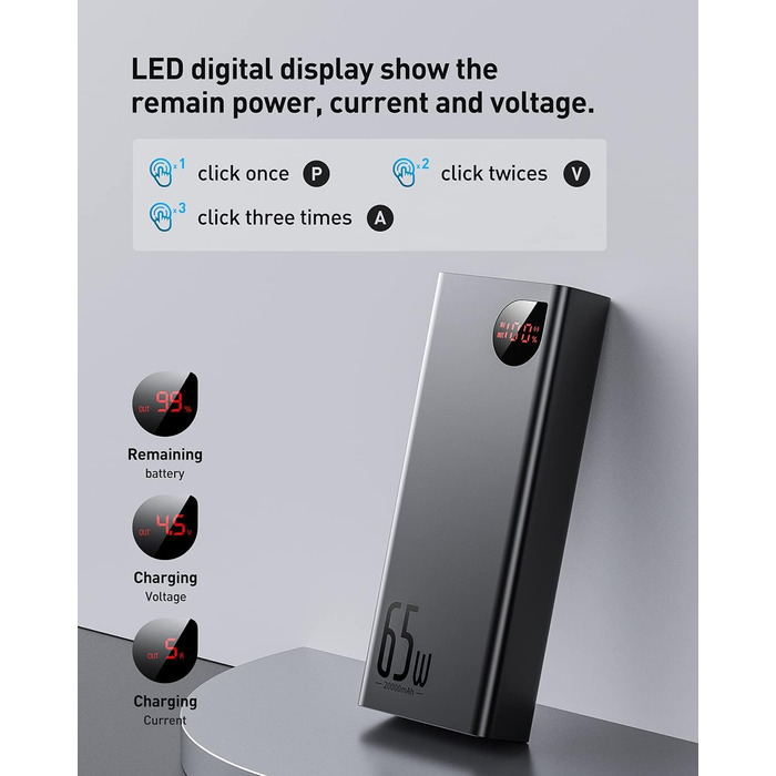 Ноутбук Powerbank PD QC 4, зовнішні акумулятори для мобільних телефонів USB-C вхід і вихід, для Steam Deck Rog Ally MacBook, Dell,