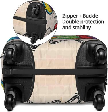 Чохол для валізи Музичний графіті, еластичний захист від подряпин, розмір 95