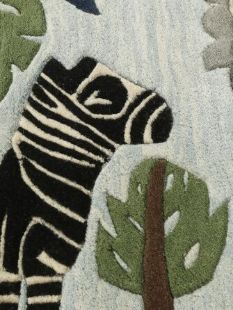 Зоопарк ручної роботи, Килимок для дитячої кімнати, 170 x 240 см, Дитячий килимок для дітей, Ігровий килимок для немовлят, Сучасни