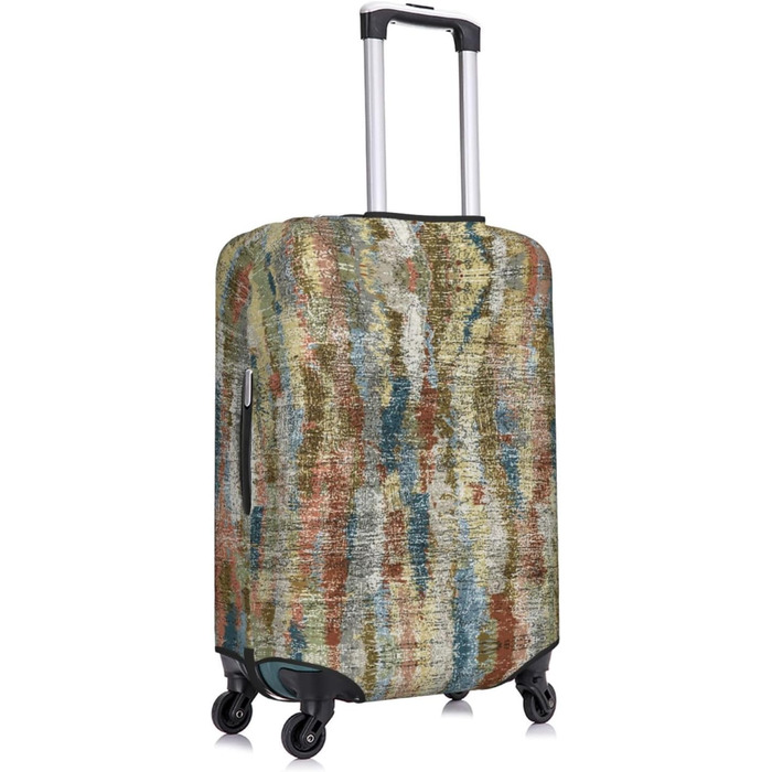 Чохол для валізи Богемний Абстракт з еластичної тканини, захисний від подряпин та пилу, чорний, розмір 85 см