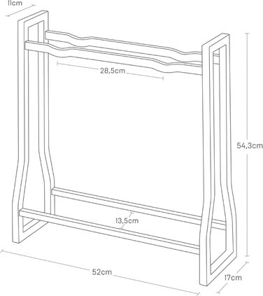 Стійка для гантелей Yamazaki 1963 TOWER, біла, сталь/силікон, 52 x 17 x 54,3 см, біла