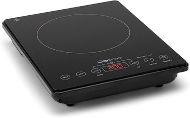 Індукційна плита Clatronic Конфорка з індукційним нагріванням за лічені секунди Плита з технологією ECO-Save для 55 економії часу Індукційна варильна поверхня з автоматичним визначенням горщика EKI 3569