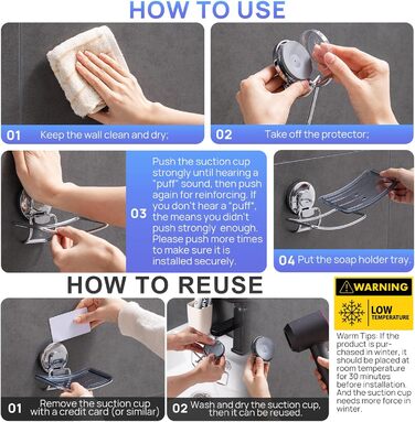 Хромована мильниця для ванної кімнати, всмоктувальна мильниця Max Hold 5 KG без свердління, нержавіюча, водонепроникна, настінна м