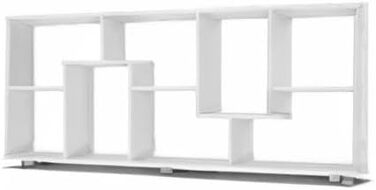 Двопозиційна полиця Tania, дерево, біла, ширина 161 см