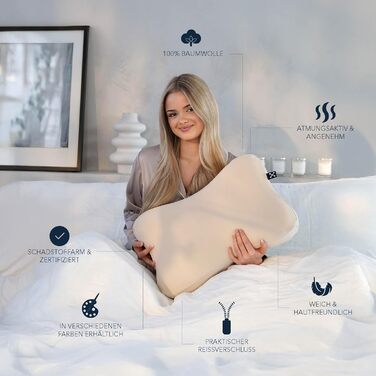 Наволочка для подушки Smartsleep для відновлення - Ідеально підходить для подушки Smart Recovery 100 бавовна м&39яка та приємна на дотик для гарного нічного сну Рожевий колір