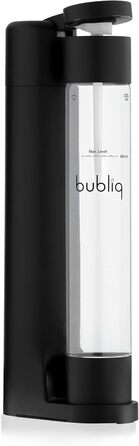 Виробник газованої води bubliq, матовий чорний, з пляшкою 1 л, мінімалістичний дизайн, блискучий що завгодно без циліндра CO2 матовий чорний