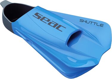 Ласти SEAC Unisex-Adult Shuttle Flex короткі, виготовлені з 100 силікону, розмір 43/44, світло-блакитні
