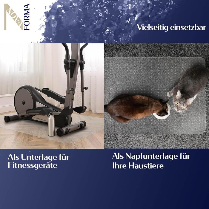 Захисний килимок для підлоги DURA-MAT з полікарбонату - прозорий килимок для стільців для килимових покриттів - перевірений килимок для офісних стільців для надійного захисту підлоги (100x120 см) Килимові покриття 100x120 см