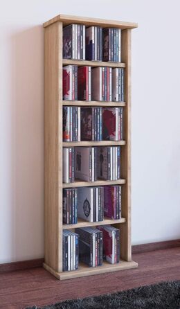 Полиця Стійка для DVD/CD Медіа-полиця Медіа-шафа для зберігання Дерев&39яна полиця Стаціонарна полиця Меблі для шаф Вибір кольору &39Vostan&39 Дуб Сонома (розпиляний), 25248