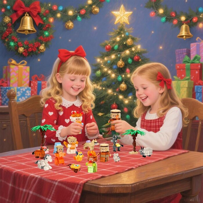 Конструктор Miunana 2025 Advent Calendar Christmas Building Blocks Set, багатоколірний