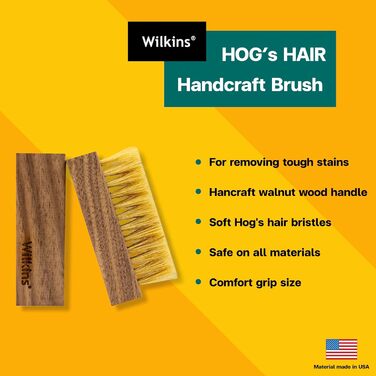 Щітки для взуття Wilkins для чищення - щітка для чищення взуття Hog's Hair Soft Bristles для шкіри, тканини та замші, багатоколірна