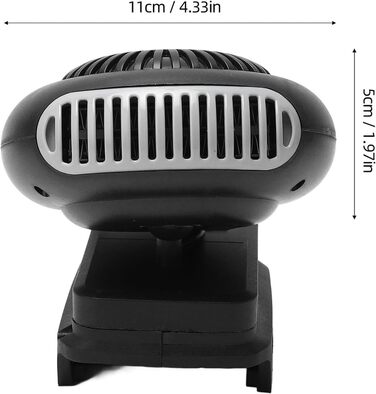 Автомобільний обігрівач з акумулятором, міні-додатковий обігрівач, акумуляторний вентилятор-обігрівач з 2 режимами (30-80C), захистом від перекидання та USB-портом, швидким нагріванням, антиобледенителем, підігрівом вікон автомобіля (акумулятор 2000 мАг*2