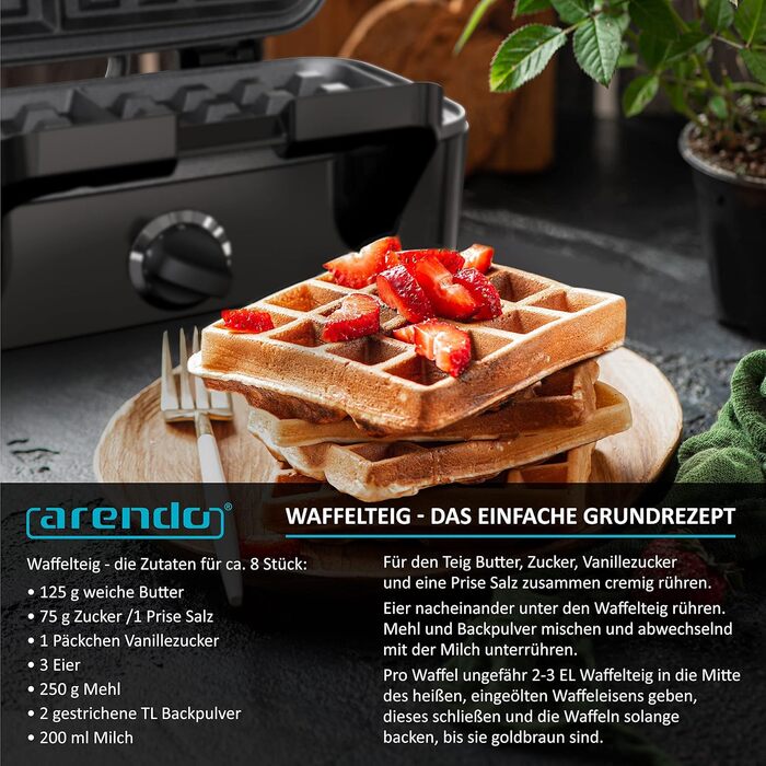 Бутербродниця 3в1 вафельниця контактна гриль зі знімними пластинами - з антипригарним покриттям - Не містить бісфенолу А - контроль температури - Бутербродниця - Бутербродниця