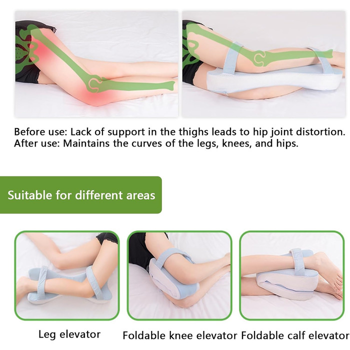 Подушка для сну на боці, подушка для колін, подушка для колін, подушка для ніг, подушка для сну для тих, хто спить на боці, ортопедична подушка для сну (сіра)