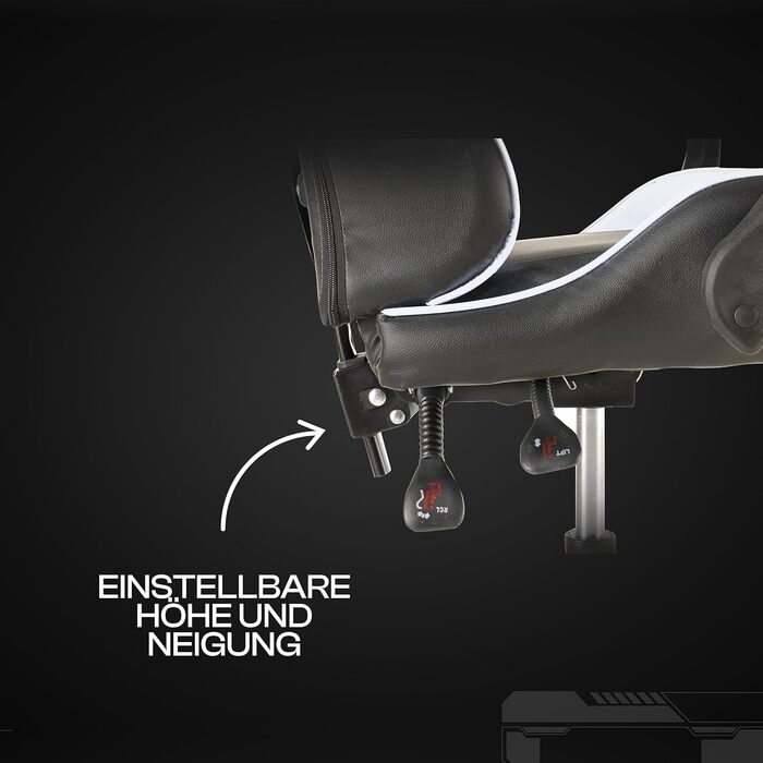 Ігрове крісло Baroni Home Gaming Chair, ергономічне офісне крісло, м&39яке ігрове крісло зі зручною регульованою спинкою, ігрове крісло з підголівником та поперековою опорою, біле