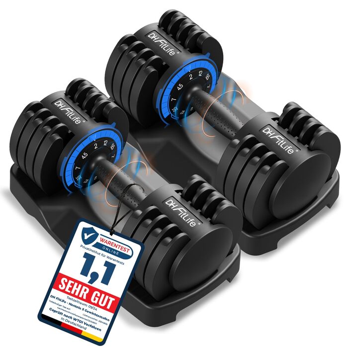 Набір розбірних гантелей DH FitLife 12 кг, 5 рівнів навантаження, гантелі 5-в-1