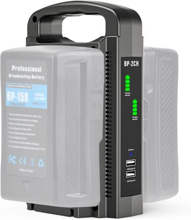 Зарядний пристрій для акумуляторів V Mount, двоканальний адаптер живлення PowerTrust 16,8 В постійного струму, швидкий зарядний пристрій для акумуляторів Sony V Mount/V Lock